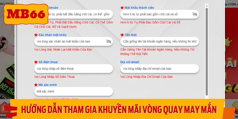 Hướng dẫn cách vào để nhận sự kiện vòng quay